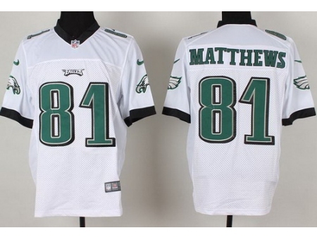 Nike Philadelphia Eagles 81 Jordan Matthews White Elite NFL Jersey