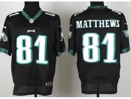 Nike Philadelphia Eagles 81 Jordan Matthews Black Elite NFL Jersey