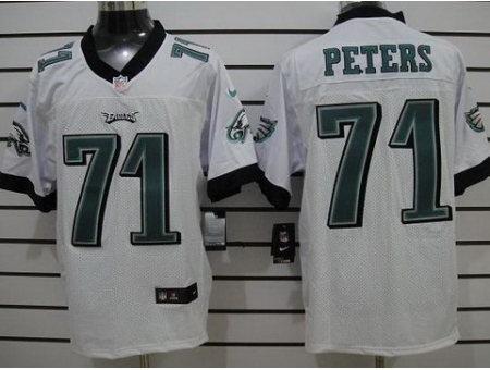 Nike Philadelphia Eagles 71 Jason Peters White Elite Nike NFL Jersey