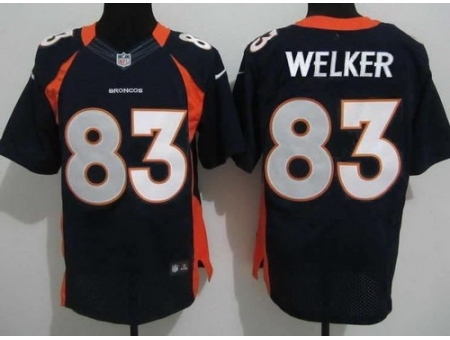 Nike Denver Broncos 83 Wes Welker Blue Elite NFL Jersey