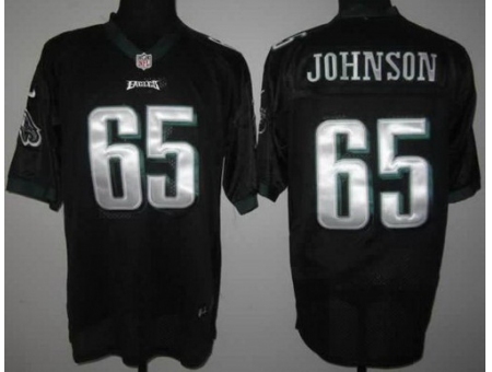 Nike Philadelphia Eagles 65 Lane Johnson Black Elite NFL Jersey