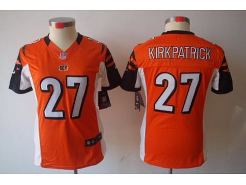 Women Nike Cincinnati Bengals #27 Dre Kirkpatrick Orange Jerseys