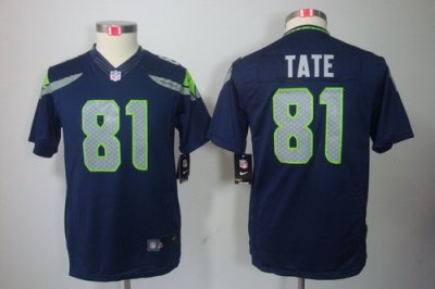 Youth Nike Seattle Seahawks #81 Golden Tate Blue Color[Youth Limited Jerseys]