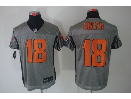 Nike Cincinnati Bengals 18 A.J. Green Grey Elite Shadow NFL Jersey