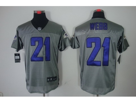 Nike Baltimore Ravens 21 Lardarius Webb Grey Elite Shadow NFL Jersey