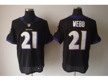 Nike Baltimore Ravens 21 Lardarius Webb Black Elite NFL Jersey