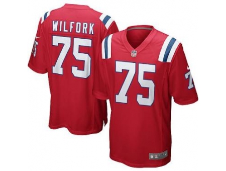 Youth New England Patriots #75 Vince Wilfork Red Alternate Stitched NFL Jersey