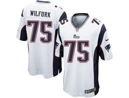 Youth Nike New England Patriots #75 Vince Wilfork White Stitched NFL Jersey