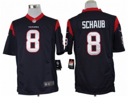 Nike Houston Texans 8 Matt Schaub Blue LIMITED NFL Jersey