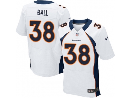 Nike Denver Broncos 38 Montee Ball White Elite NFL Jersey