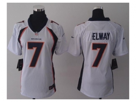 Nike Women Jerseys Denver Broncos #7 Elway white