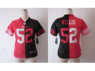 Nike Women NFL San Francisco 49ers #52 Patrick Willis res-black jerseys[Split Elite]