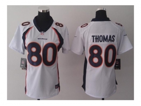 Nike Women Jerseys Denver Broncos #80 Thomas white