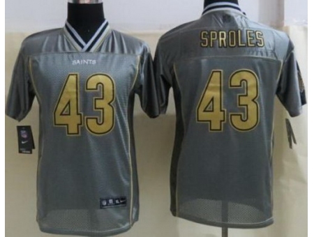 Youth Nike New Orleans Saints 43 Darren Sproles Grey Jersey(Vapor Elite)