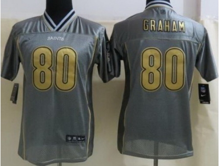 Youth Nike New Orleans Saints 80 Jimmy Graham Grey Jersey(Vapor Elite)