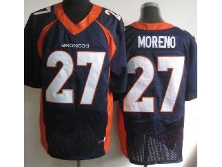 Nike Denver Broncos 27 Knowshon Moreno Blue Elite NFL Jersey