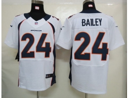 Nike Denver Broncos 24 Champ Bailey White Elite NFL Jersey