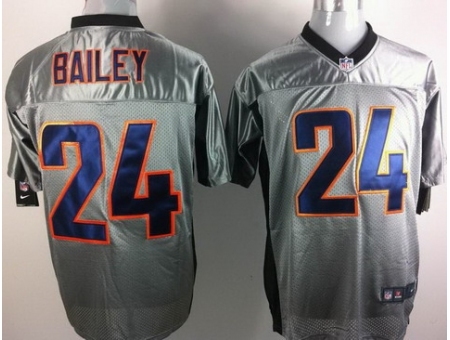 Nike Denver Broncos 24 Champ Bailey Grey Elite Shadow NFL Jersey