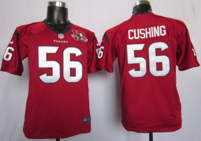 Youth Nike Houston Texans 56 Brian Cushing Red Nike NFL Jerseys W 10TH Patch