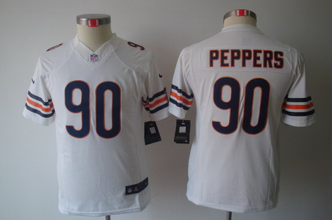 Nike Youth Chicago Bears #90 Peppers White Color Limited Jerseys