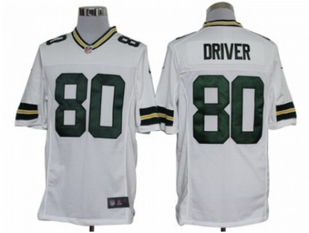 Nike Green Bay Packers 80 Donald Driver White Limited NFL Jersey