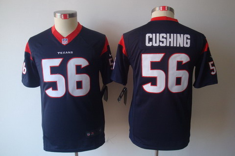 Youth Nike Houston Texans 56 Brian Cushing Blue Color Limited Jerseys