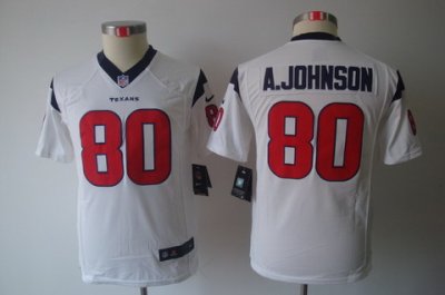 Youth Nike Houston Texans #80 Andre Johnson White Color Limited Jerseys