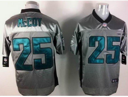 Nike Philadelphia Eagles 25 LeSean McCoy Grey Shadow Elite NFL Jersey