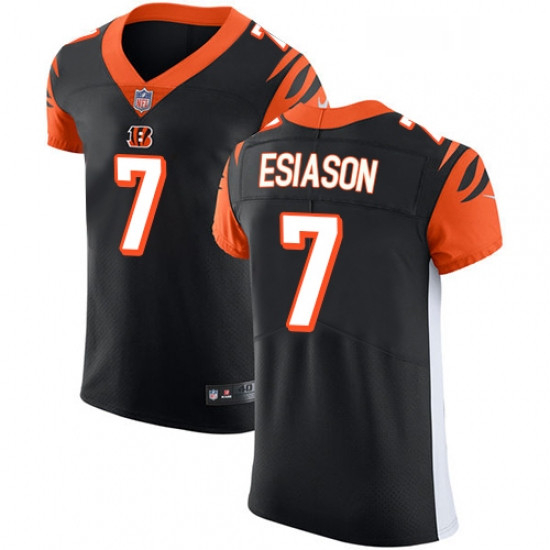 Mens Nike Cincinnati Bengals 7 Boomer Esiason Black Team Color Vapor Untouchable Elite Player NFL Je