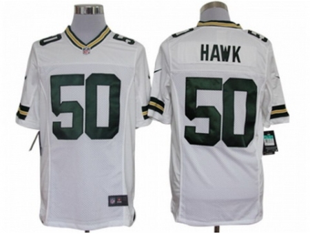 Nike Green Bay Packers 50 A.J. Hawk White Limited NFL Jersey