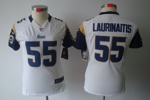 Women Nike NFL St. Louis Rams #55 James Laurinaitis White Color[NIKE LIMITED Jersey]