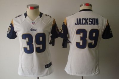 Women Nike St. Louis Rams 39# Steven Jackson White Color[NIKE LIMITED Jersey]