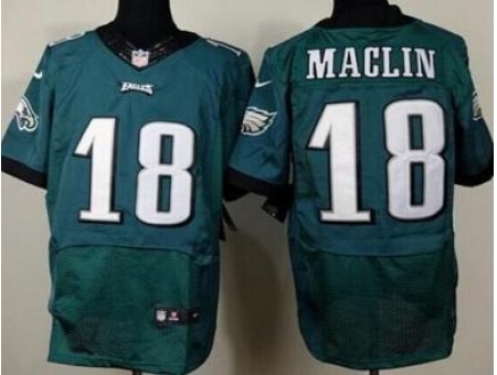 Nike Philadelphia Eagles 18 Jeremy Maclin Green Elite NFL Jersey