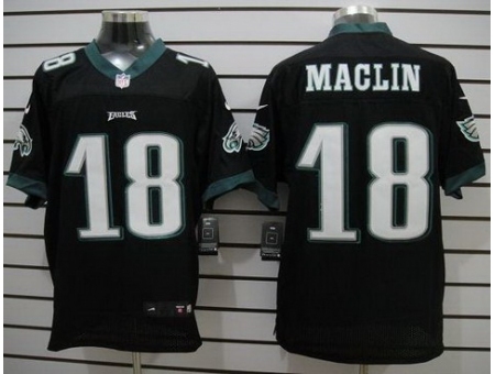 Nike Philadelphia Eagles 18 Jeremy Maclin Black Elite Nike NFL Jersey