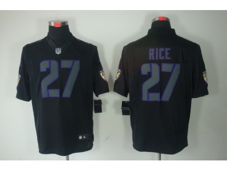 Nike Baltimore Ravens 27 Ray Rice Black Limited Impact NFL Jerseys