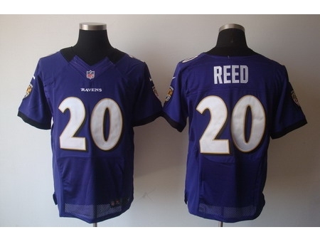 Nike Baltimore Ravens 20 Ed Reed Purple Elite NFL Jersey