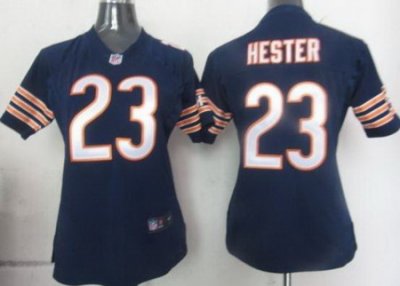 Women Nike Chicago Bears 23 Hester Blue Nike NFL Game Jerseys