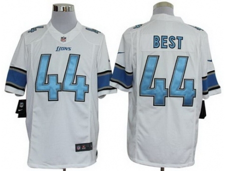 Nike Detroit Lions 44 Jahvid Best White Limited NFL Jersey