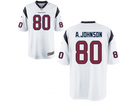 Nike Houston Texans 80 Andre Johnson White Game NFL Jersey