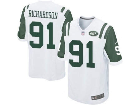 Nike New York Jets 91 Sheldon Richardson White Game NFL Jersey