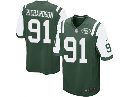 Nike New York Jets 91 Sheldon Richardson Green Game NFL Jersey