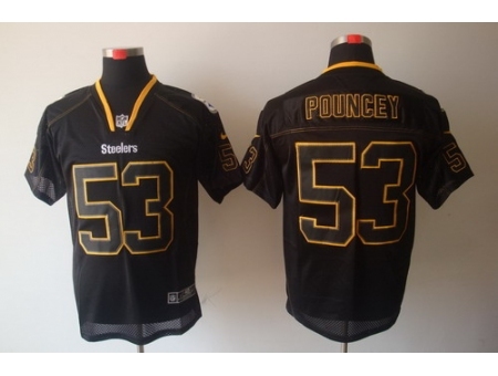 Nike Pittsburgh Steelers 53 Maurkice Pouncey Black Elite Lights Out NFL Jersey