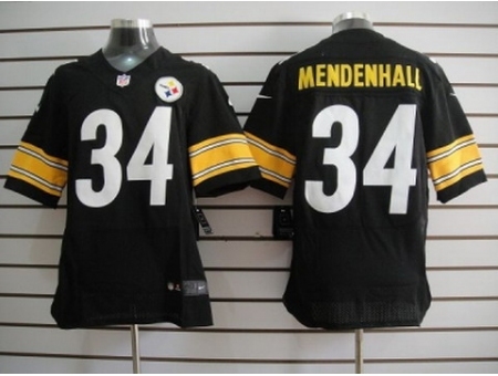 Nike Pittsburgh Steelers 34 Rashard Mendenhall black Elite NFL J