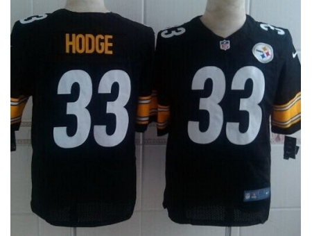 Nike Pittsburgh Steelers 33 Merril Hoge Black Elite NFL Jersey