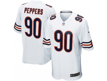 Nike Chicago Bears 90 Julius Peppers White Game NFL Jersey