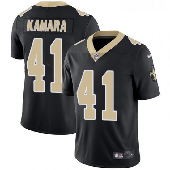 Mens Nike New Orleans Saints 41 Alvin Kamara Black Team Color Vapor Untouchable Limited Player NFL J