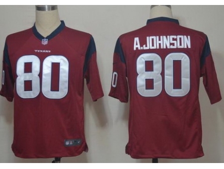 Nike Houston Texans 80 Andre Johnson Red Game NFL Jersey