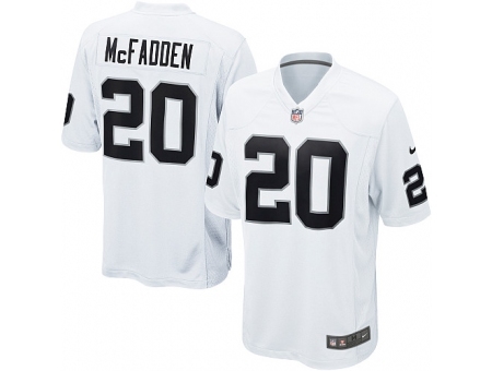 Nike Oakland Raiders 20 Darren McFadden White Game NFL Jersey