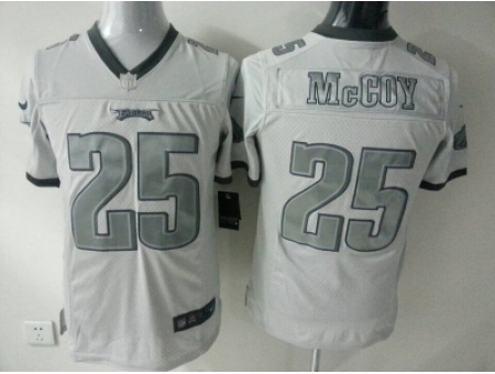 Nike Philadelphia Eagles 25 LeSean McCoy White Game Platinum NFL Jersey