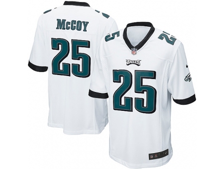 Nike Philadelphia Eagles 25 LeSean McCoy White Game NFL Jersey